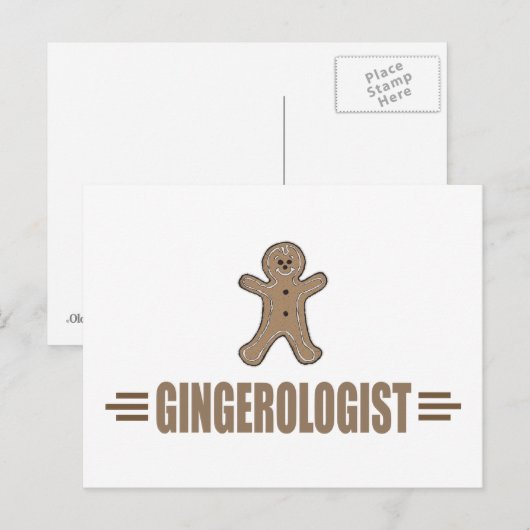 Funny Gingerbread House Postkarte (Vorne/Hinten)
