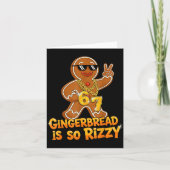 Funny Gingerbread Is So Rizzy Christmas 67 Gen Alp Karte (Vorderseite)