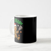 Funny Gingerbread Lacrosse Christmas Cookie Oh Sna Kaffeetasse (Vorderseite Links)