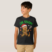 Funny Gingerbread Lacrosse Christmas Cookie Oh Sna T-Shirt (Vorne ganz)