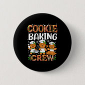 Funny Gingerbread Lovers Cookie Baking Crew Christ Button (Vorderseite)