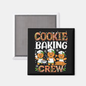 Funny Gingerbread Lovers Cookie Baking Crew Christ Magnet (Vorderseite/Rückseite)