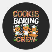 Funny Gingerbread Lovers Cookie Baking Crew Christ Runder Aufkleber (Vorderseite)