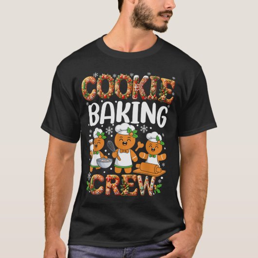 Funny Gingerbread Lovers Cookie Baking Crew Christ T-Shirt (Vorderseite)