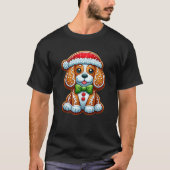 Funny Gingerbread Man Beagle Christmas Dog Womens T-Shirt (Vorderseite)