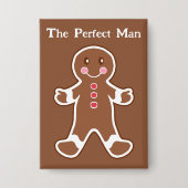 Funny Gingerbread Man Button (Vorderseite)