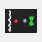 Funny Gingerbread Man Christmas Costume Fleecedecke (Vorderseite (Horizontal))