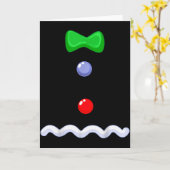 Funny Gingerbread Man Christmas Costume  Karte (Gelbe Blume)