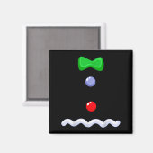 Funny Gingerbread Man Christmas Costume Magnet (Vorderseite/Rückseite)