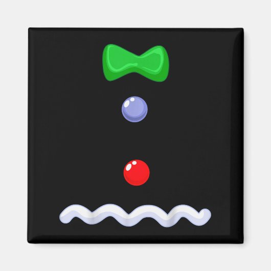 Funny Gingerbread Man Christmas Costume Magnet (Vorne)