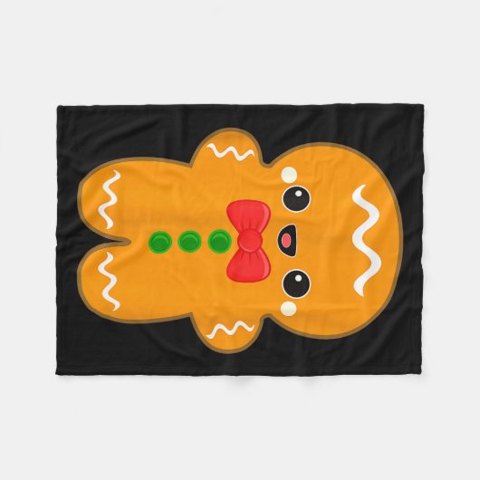 Funny Gingerbread Man Christmas Men Women Adult Yo Fleecedecke (Vorderseite (Horizontal))