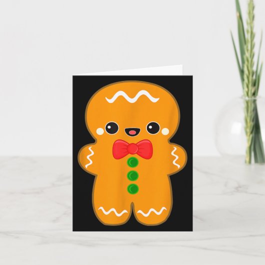 Funny Gingerbread Man Christmas Men Women Adult Yo Karte (Vorderseite)