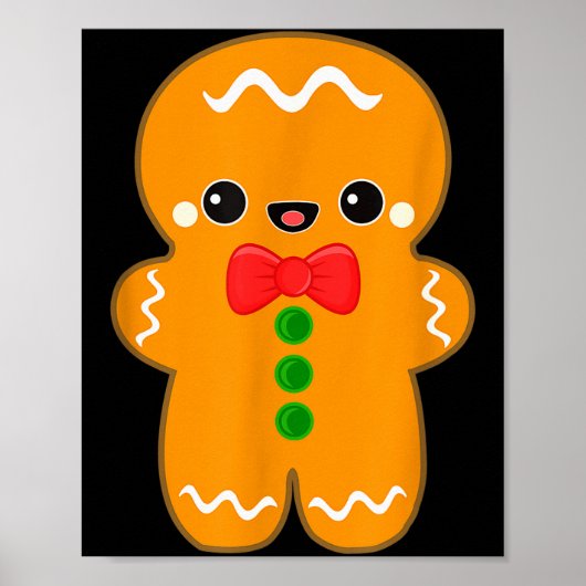 Funny Gingerbread Man Christmas Men Women Adult Yo Poster (Vorne)