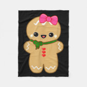 Funny Gingerbread Man Christmas Women & Girl T Fleecedecke (Vorderseite)