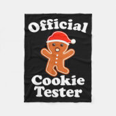 Funny Gingerbread Man Cookie Tester Christmas Fleecedecke (Vorderseite)