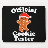 Funny Gingerbread Man Cookie Tester Christmas Mousepad (Vorne)