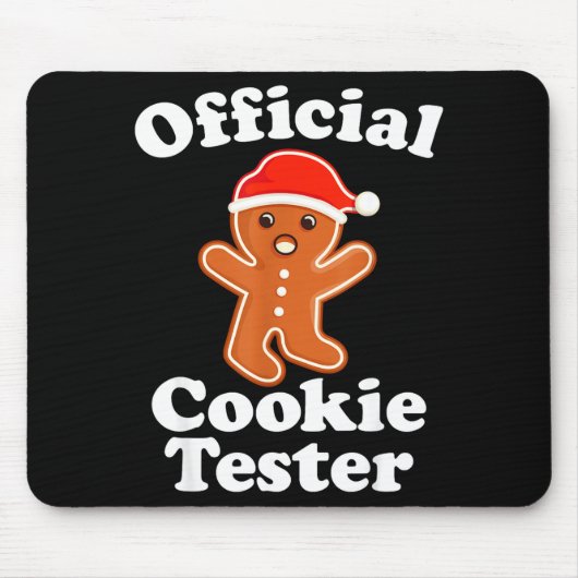 Funny Gingerbread Man Cookie Tester Christmas Mousepad (Vorne)