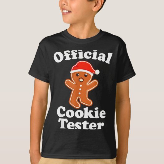Funny Gingerbread Man Cookie Tester Christmas  T-Shirt (Vorderseite)