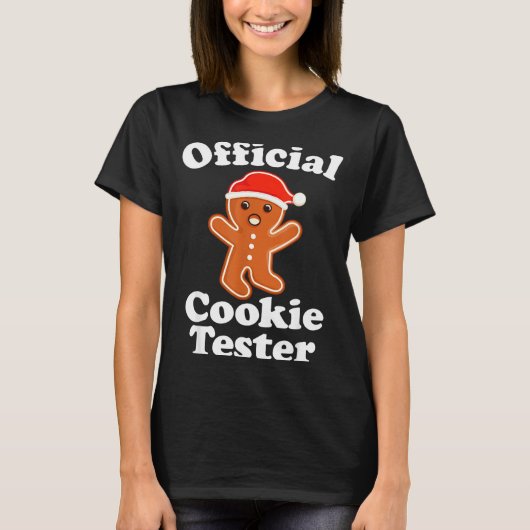 Funny Gingerbread Man Cookie Tester Christmas T-Shirt (Vorderseite)