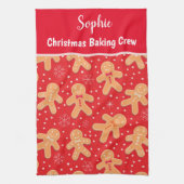 Funny Gingerbread man cookies custom Baking Crew Geschirrtuch (Vertikal)