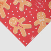 Funny Gingerbread Man Cookies Muster auf Red Seidenpapier (Detail)