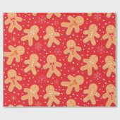 Funny Gingerbread man Cookies Muster Geschenkpapier (Flach)