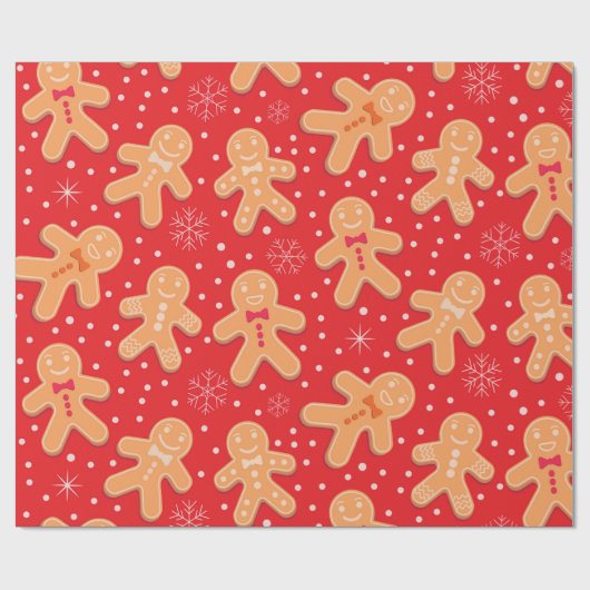 Funny Gingerbread man Cookies Muster Geschenkpapier (Flach)