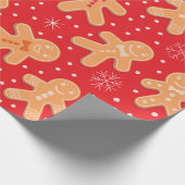 Funny Gingerbread man Cookies Muster Geschenkpapier (Ecke)