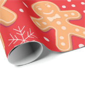 Funny Gingerbread man Cookies Muster Geschenkpapier (Rolleneckpunkt)