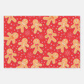 Funny Gingerbread man Cookies Muster Geschenkpapier Set (Vorderseite)