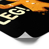 Funny Gingerbread Man Cookies That Was My Leg Cook Poster (Ecke)
