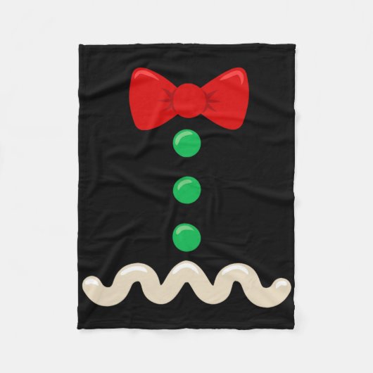 Funny Gingerbread Man Costume Christmas Xmas Men W Fleecedecke (Vorderseite)