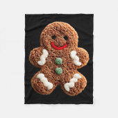 Funny Gingerbread Man Crochet Christmas Xmas Pajam Fleecedecke (Vorderseite)