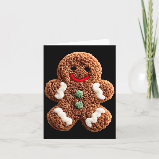 Funny Gingerbread Man Crochet Christmas Xmas Pajam Karte (Vorderseite)