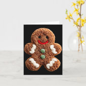 Funny Gingerbread Man Crochet Christmas Xmas Pajam Karte (Gelbe Blume)