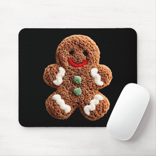 Funny Gingerbread Man Crochet Christmas Xmas Pajam Mousepad (Mit Mouse)