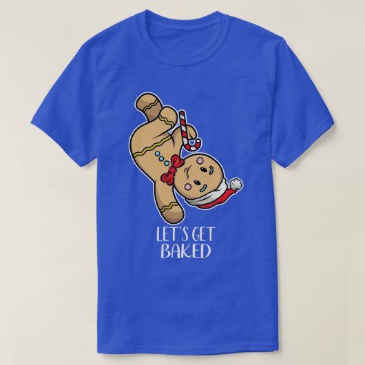 Funny Gingerbread Man Dancing Lasse gebacken T-Shirt (Design vorne)