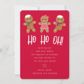 Funny Gingerbread Man Feiertagskarte (Vorderseite)