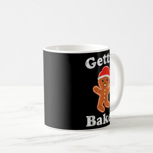 Funny Gingerbread Man Gettin Baked Cookie Baking C Kaffeetasse (VorderseiteRechts)