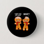 Funny Gingerbread Man Ginger Bread Men Christmas X Button (Vorderseite)