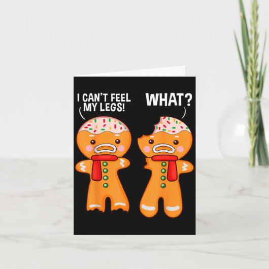 Funny Gingerbread Man Ginger Bread Men Christmas X Karte (Vorderseite)