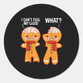 Funny Gingerbread Man Ginger Bread Men Christmas X Runder Aufkleber (Vorderseite)