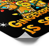 Funny Gingerbread Man Is So Rizzy Christmas Meme 6 Poster (Ecke)