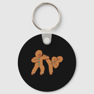 Funny Gingerbread Man Karate Cookie Funny Christma Schlüsselanhänger