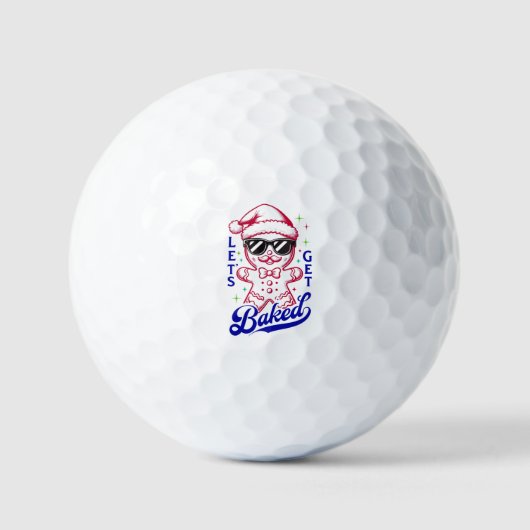 Funny Gingerbread Man - Lasst uns gebacken Golfball (Vorderseite)