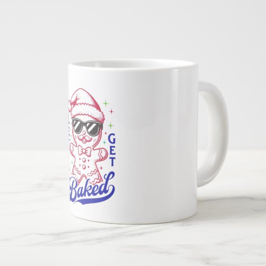 Funny Gingerbread Man - Lasst uns gebacken Jumbo-Tasse (Vorderseite Rechts)