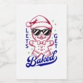 Funny Gingerbread Man - Lasst uns gebacken Lebensmitteletikett (Einzelnes Label)