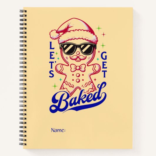 Funny Gingerbread Man - Lasst uns gebacken Notizblock (Vorderseite)
