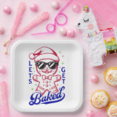 Funny Gingerbread Man - Lasst uns gebacken Pappteller (Party)