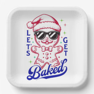 Funny Gingerbread Man - Lasst uns gebacken Pappteller